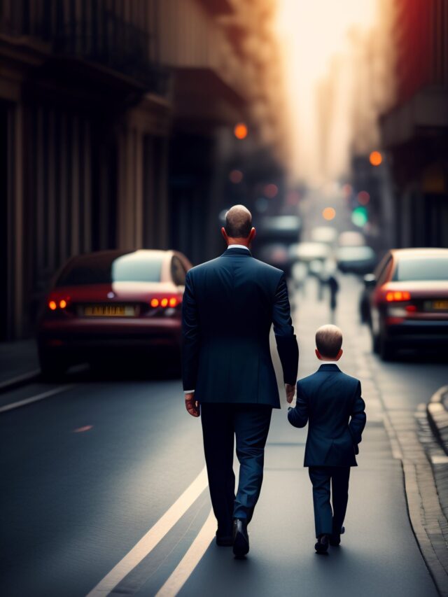 young and old business man streets